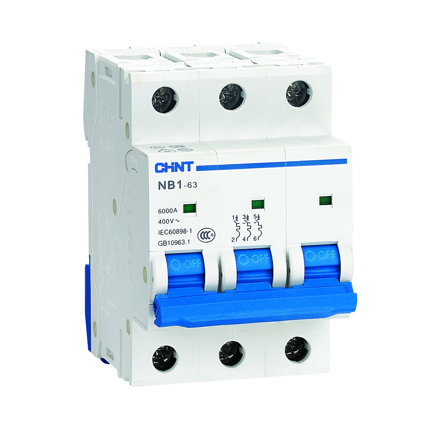 Авт. выкл. NB1-63 3P 10A 6кА х-ка D (DB) (R)