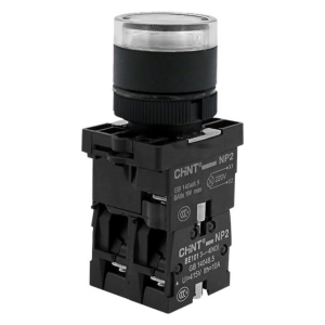 Кнопка управления NP2-EW3165 1НО+1НЗ белая AC/DC230В(LED) IP40