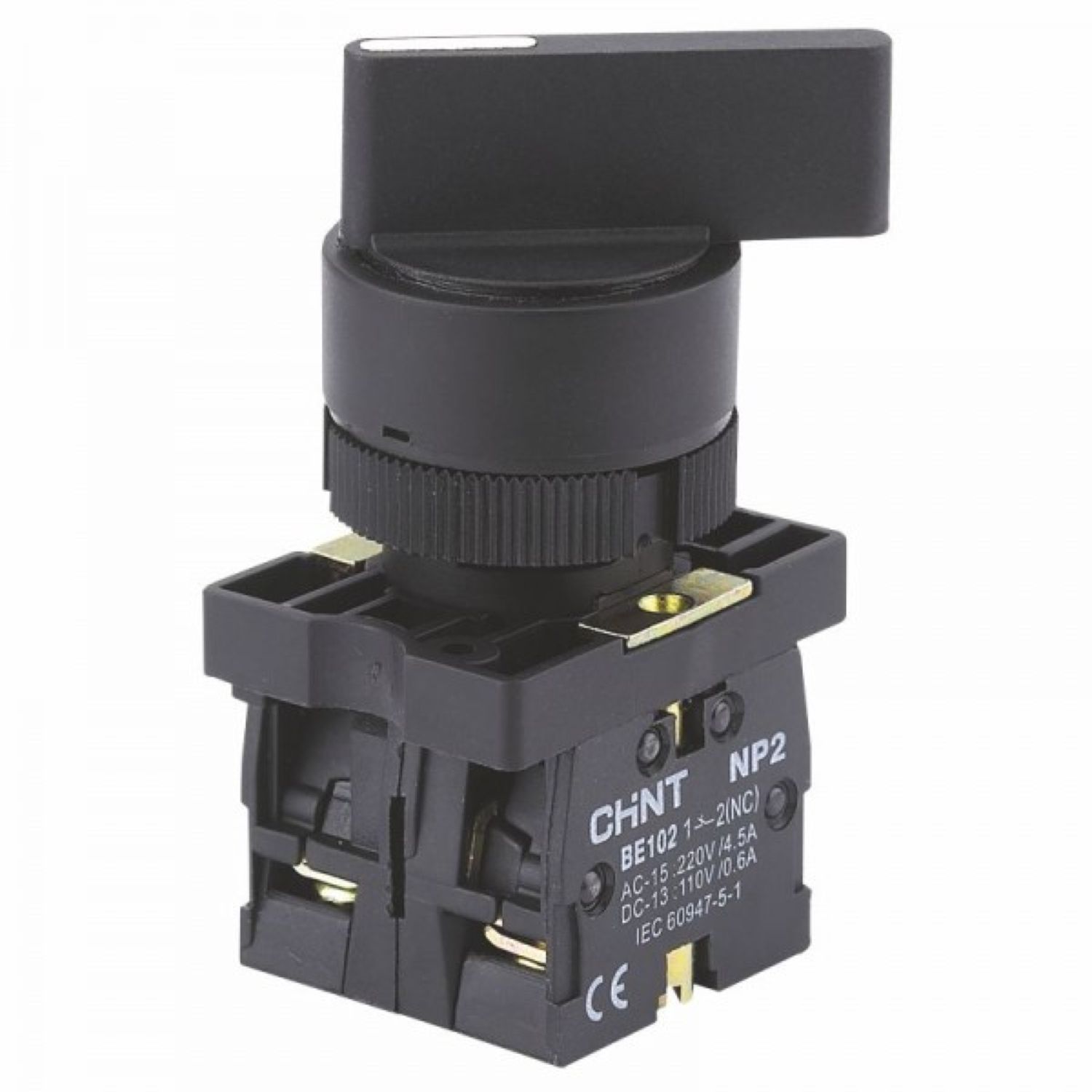 Переключатель NP2-EJ25, 2 положения с фиксацией, 1НЗ +1НО IP40
