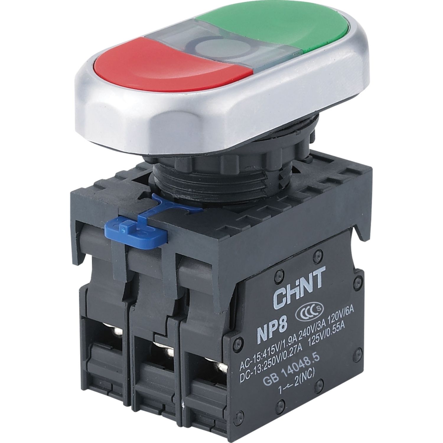 Двойная кнопка NP8-11SD 1НО+1НЗ желтая AC24В(LED) IP65 (R)