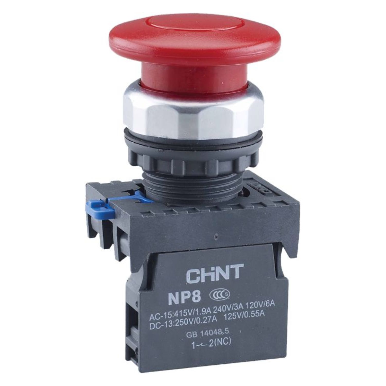 Кнопка "Грибок" Φ40мм с самовозвратом NP8-11M/14 красная 1НО+1НЗ IP65 (R)