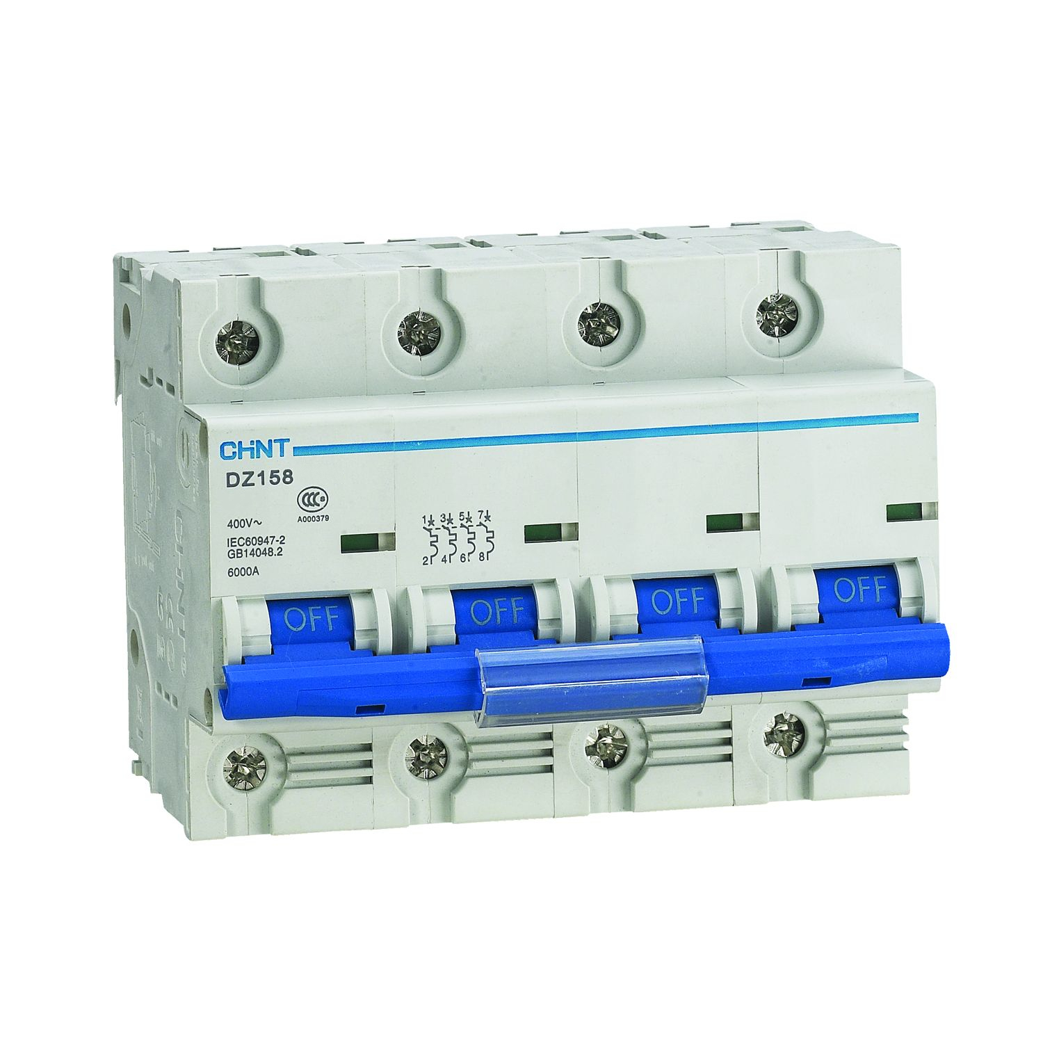 Авт. выкл. DZ158-125H 4P 100A 10kA х-ка (8-12In) (R)